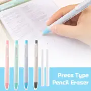 Pressing Pencil Eraser Pen Stationery Retractable Stick Pen Shape Erasers 24pc