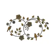 Willow & Silk Rustic 70cm Birds & Flowers/Nature Metal Wall Art/Home Decor