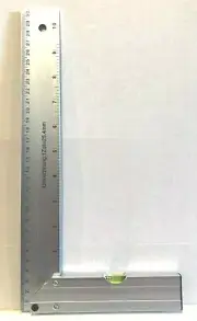 300 x 160 MM ANGLE SQUARE MEASURE L SHAPED RULER incl SPIRIT LEVEL,ALUMINIUM