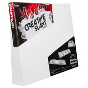 Jasart Creative 12x12" Blank Acrylic Painting Art/Craft Drawing Slant Canvas WHT