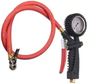 Milton 573A Pro Analog Tire Inflator/Pressure Pistol Grip Gauge, 36" Hose 160PSI