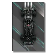 Acrylic Top-Speed Wall Mount Display for LEGO® Technic™ Mercedes-AMG F1 W14