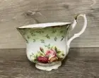 Royal Albert Old Country Roses Footed Cup {GREEN TRIM} ~new~