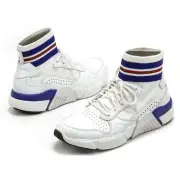 Womens Mark Nason by Skechers White Block Varsity Retro Style Mid Top Sneakers