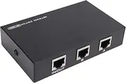 RJ45 Network Switch, Plug and Play 2 Way A B Selector Hub for Home with Iron Metal Casing, 100M 1000M Ethernet Splitter, Compatible for Network Devices