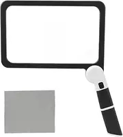 Magnifying Glass with Light, Full Page 5X Magnification Folding Handheld Magnifying Glass 3 Light Modes 48 LED Magnifier Low Vision Aids for Reading Printing Engraving Close Work