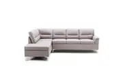 Foret 5 Seater Sofa L Shape Lounge Couch - Grey Light