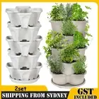 2Set Stackable 5 Tier Stacking Planters Tray Flow Grid System Vertical Garden AU