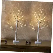 Lighted Birch Tree for Christmas Decor, Table Decorations Birch Tree x2