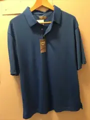Links Tech Techno Dry Polo Golf Men Sz Large Short Sleeve shirt Quick Dry