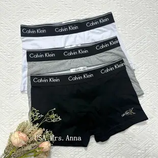 🔥Anna美國代購🇺🇸 Calvin Klein CK內褲 男生平角內褲 黑 灰 三條盒裝 立體標 棉質透氣 四角內褲