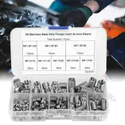 110x Wire Screw Sleeves Home Fixing Vehicles Thread Repair Insert Assortment