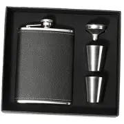 Hip Flask Gift Set for Men, 8oz Leak-proof Flask with 2 Cups and Funnel, Food