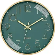 Rylan Wall Clock 12" Silent Quartz Decorative Latest Wall Clock Non-Ticking Classic Clock Battery Operated Round Easy to Read for Room/Home/Kitchen/Bedroom/Office/School/*