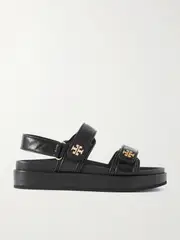[Tory Burch] Tory Burch - Kira Sport Leather Sandals - Black - US10 US 10 Black