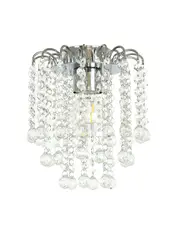 Rose 1 Light Batten Fix in Chrome with Crystal