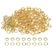 Grommets Kit 200set-8mm 1/3" Hole Metal Eyelets Grommet Tool,Gold Tone