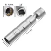Drive 12 Point 14mmThin Wall Magnetic Swivel Spark Plug Socket 3/8 inch