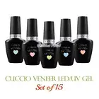 CUCCIO Veneer SET OF 15 Gel Colors Soak Off LED UV Nail Kit Lot 13 mL/0.43 oz