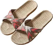[TangDao] Women’s Casual Slippers Lightweight Casual Flax House Slippers Summer Boho Beach Sandals