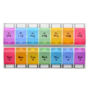 Weekly Pill Box Organizer 7 Day AMPM Organizer Case Medicine Removable Pill Box