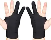 2 Pack Artist Drawing Gloves for Digital Art & Graphic Tablets - Palm Rejection, Smooth & Breathable Sketching Gloves for Left & Right Hand