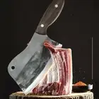 Butcher Knife Handmade Forged Steel Wood Handle Cleaver Chef Slicing Chop Bone L