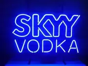 Skyy Vodka Beer 20"x16" Neon Sign Bar Lamp Light Party Pub Man Cave