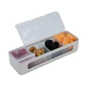 Melii Luxe 4 Compartment Snackle Box Food Safe Storage Snack Container Ivory