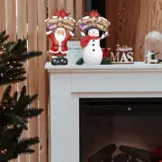 Yescom 2 Packs Snowman & Santa Christmas Tabletop Decoration Home Party Wedding