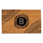 Creative Products Black Monogram Circle - B 30 x 20 Door Mat