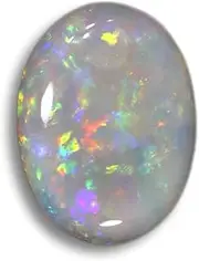 [AYUSH GEMS] 8.00 Ratti Opal Stone Certified Natural Fire AA++ Quality Oval White Astrological Australian Opal Loose Gemstone, 8.00, Loose Gemstone, Opal, 8.00, Loose Gemstone, Opal
