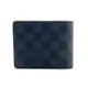 【Louis Vuitton】Multiple 帆布交叉六卡對開短夾(N62663-黑灰)