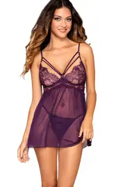 Dreamgirl As You Like It Eyelash Lace Babydoll Set