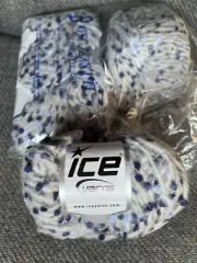 4 Balls Alpaca Punto #58431 Ice Yarns Blues Gray 50g 87y Bulky w/ Dots