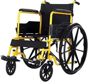Wheelchair Folding Transport Wheelchair with Full Arms and Swing-Away Footrest Multifuctional Manual Wheelchair for Aldults 250lb Capacity Transport Chair