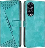 Compatible with Oppo A17 4G Flip Kickstand Case Cover,Compatible with Oppo A17K 4G Magnetic Closure Wallet case Green