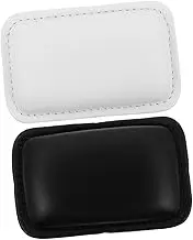 CAXUSD 2pcs Leather Wrist Rests Wrist Support Pads for Office Keyboard Ergonomic Cushion Non-Slip Pad