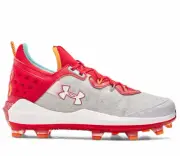 Under Armour Men's 10.5 M Harper 8 Elite TPU Baseball Cleats in White/Red - $110