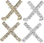 [SHERCHPRY] 2 Pair S925 Cross Earrings Set Tiny Studs for Women Girls Shiny Cubic Zirconia Statement Jewelry for Party