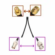 1x SMA to 2x BNC Male/Female antenna Amplifier Splitter/Combiner Y Adapter cable