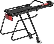 Rear Bike Rack Quick-Release Aluminum Alloy Foldable Wide Wings Fits Most 24-29 Inch Bikes 50KG Load ycle Rear Rack