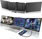 Triple Portable Monitor Screen Extender 14 Inch 1080p FHD IPS Plug and Play Type-C/HDMI for Windows, Mac 13-17.3 Inch Laptop