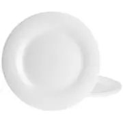 Gibson Ultra Farthington 4 Piece Tempered Opal Glass Dinner Plate Set in White