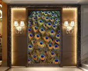 3D Peacock Feather 23434NA Wallpaper Wall Murals Removable Wallpaper Fay