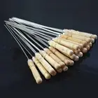 25 Pcs Barbecue Skewers Kabob Skewers Flat Skewers