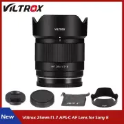 VILTROX 25mm F1.7 Large Aperture APS-C STM Auto Focus Lens for Sony E Mount