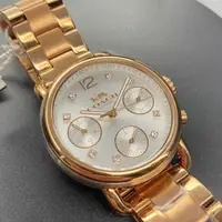 在飛比找momo購物網優惠-【COACH】COACH手錶型號CH00001(玫瑰金色錶面