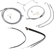 Extended Braided S.S. Control Cable Kit For 14" Gorila Bars Burly Brand B30-1164