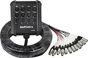 Melltimbro Speakers Low Profile XLR Send Circuit Board Snake Cable, Splitter Cable, Small Footprint XLR Box Snake for Live, Recording, Stage, Studio, 8 Channel 4 Return 50 Feet Long